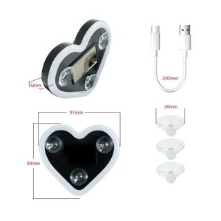 (BÁN SỈ) Đèn Led Mắt Quỷ - Trái tim - Ô Tô Chạy Bằng Năng Lượng Mặt Trời – Không Dây, Nhấp Nháy, Dán Kính Hút Cốc Tặng Kèm Dây Sạc