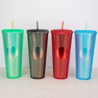 LY GIỮ NHIỆT VÂN KIM CƯƠNG 700ML KÈM ỐNG HÚT (T50)