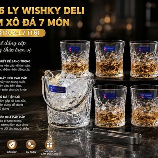 BÔ 6 LY WISHKY DELI KÈM XÔ ĐÁ 7 MÓN DSBT102-L7 (T6)