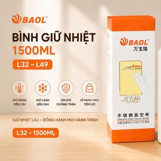 BÌNH GIỮ NHIỆT INOX 1500ML BAOL L32,L49 (T30)