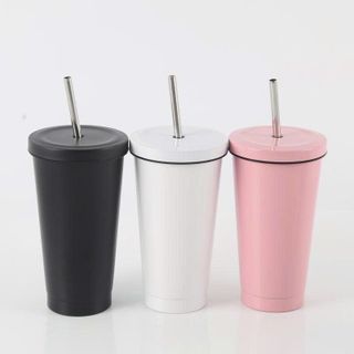 LY GIỮ NHIỆT INOX 500ML KÈM ỐNG HÚT (T50)