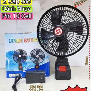 QUẠT TÍCH ĐIỆN XOAY 8 inch LỒNG SẮT CÁNH NHỰA