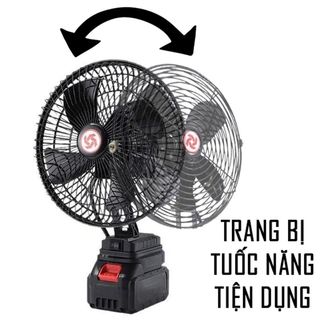 QUẠT TÍCH ĐIỆN XOAY 8 inch LỒNG SẮT CÁNH NHỰA