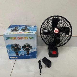 QUẠT TÍCH ĐIỆN XOAY 8 inch LỒNG SẮT CÁNH NHỰA