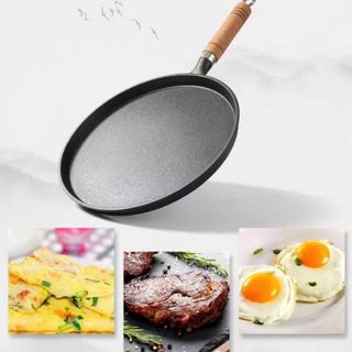 CHẢO GANG ĐÚC ĐÁY BẰNG 20CM (T30)