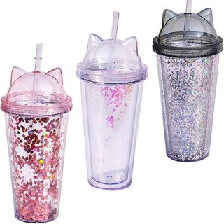 LY ĐỰNG NƯỚC 2 LỚP HÌNH TAI MÈO 450ml (T50)