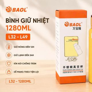 BÌNH GIỮ NHIỆT INOX 1280ML BAOL L32,L49 (T30)