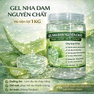 1 kí Gel Nha Đam không mùi không parapen cấp ẩm