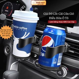 (BÁN SỈ) Giá Đỡ Cốc Cài Cửa Gió Điều Hòa Ô Tô Khay Đựng Cốc Cực Tiện Lợi , Nhỏ Gọn khaihuyauto