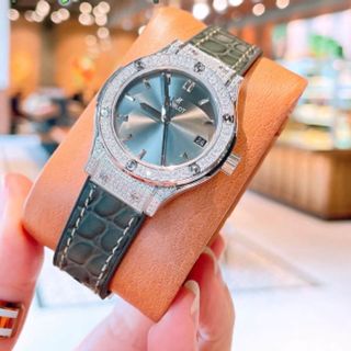 ĐỒNG HỒ NỮ CAO CẤP HUPOT SIZE MINI VIỀN FULL HỘT MÁY PIN