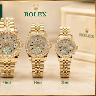 ĐỒNG HỒ NAM NỮ CAO CẤP RÔLXE FULL XOÀN MÁY CƠ TỤ ĐỘNG