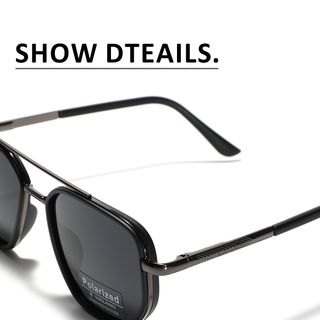 Kính Mát Polarized Nam Nữ Gọng Vuông Cao Cấp Chống Chói UV TT24