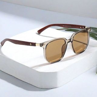 Kính Mắt Vintage Gọng Trong Phối Nâu Cá Tính TT32