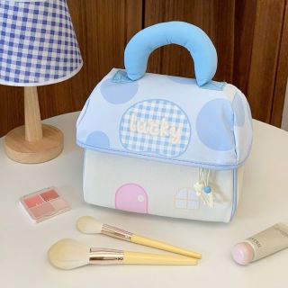 TÚI ĐỰNG MỸ PHẨM MAKEUP PASTEL LUCKY SIÊU XINH - WINNIE HOUSE