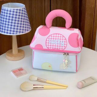 TÚI ĐỰNG MỸ PHẨM MAKEUP PASTEL LUCKY SIÊU XINH - WINNIE HOUSE