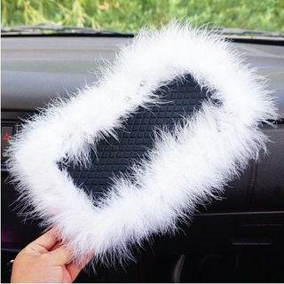(BÁN SỈ) Hộp Giấy Ăn Hoa Trà Trắng vÀ Hồng Bọc Da PU Cao Cấp Đính Đá Để Ô Tô - Hộp Đựng Giấy Ăn Trên Xe Hơi