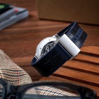 SĂN SALE KHỦNG ĐỒNG HỒ NAM SIÊU CẤP SALVATHORE XANH NAVY DÂY DA FULLBOX