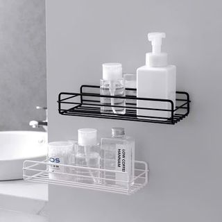 Kệ Chữ Nhật Bằng Sắt Dán Tường Nhà Tắm Không Cần Khoan