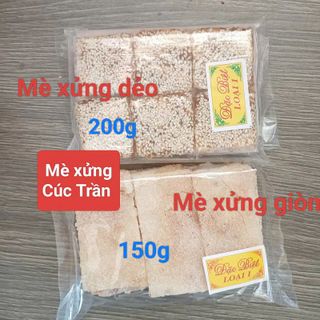 Combo 5 gói kẹo mè xửng dẻo + 5 gói mè xửng giòn Cúc Trần, dẻo dai, giòn giòn, đặc sản Huế