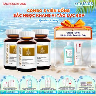 COMBO 03 Viên Uống Sắc Ngọc Khang Vi Tảo Lục [60 (Liệu trình 1 tháng) TẶNG 1 TRONG 2 QUÀ