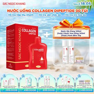 Nước Uống Collagen Dipeptide Sắc Ngọc Khang [Hộp 30 Túi] TẶNG 1 TRONG 3 QUÀ