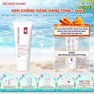 Kem Chống Nắng Nâng Tone Sắc Ngọc Khang [Tuýp 50g] kèm Quà tặng