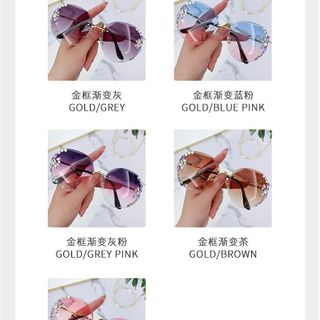 Kính Râm Nữ Không Viền Đính Pha Lê Sang Chảnh TT64