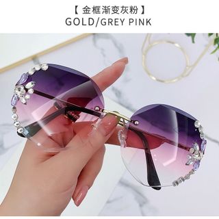 Kính Râm Nữ Không Viền Đính Pha Lê Sang Chảnh TT64