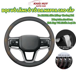 (BÁN SỈ) Bọc Vô Lăng Ô Tô 3D Da Nappa Cao Cấp Siêu Mỏng Thiết Kế Kiểu Dáng Lỗ Thoát Khí Chống Trơn Trượt 38cm