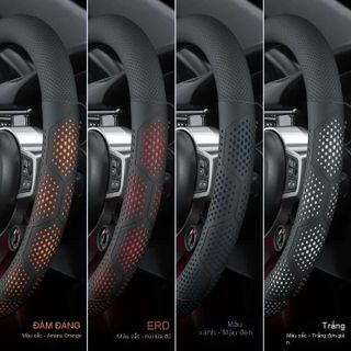 (BÁN SỈ) Bọc Vô Lăng Ô Tô 3D Da Nappa Cao Cấp Siêu Mỏng Thiết Kế Kiểu Dáng Lỗ Thoát Khí Chống Trơn Trượt 38cm