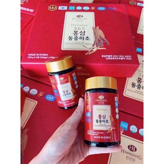 Cao Hồng sâm Đông trùng Hạ thảo 365 Hàn Quốc hộp 2 lọ x 500g