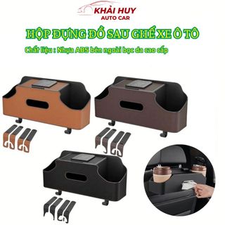 (BÁN SỈ) Hộp Đựng Đồ Sau Ghế Ô Tô Lưu Trữ Đồ Đạc Chất Liệu Nhựa ABS Cao Cấp Chống Xốc Chống Xước
