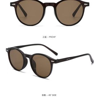 Kính Mắt Retro Unisex Phối Càng Da Báo  TT85