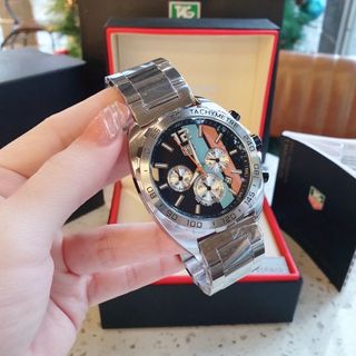 SĂN SALE ĐỒNG HỒ NAM TRUNG CẤP TAG KEUER DÂY THÉP CHRONOGRAPH