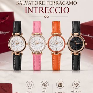 ĐỒNG HỒ NỮ CAO CẤP SALVATHORE DÂY DA MẶT SAPHIRE NHIỀU MÀU  FULLBOX