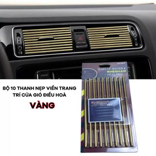 (BÁN SỈ)Bộ 10 Thanh Nẹp Viền Trang Trí Khe Điều Hòa Ô Tô Nhiều Màu Sắc Trang Trí Xe Trở Nên Nổi Bật