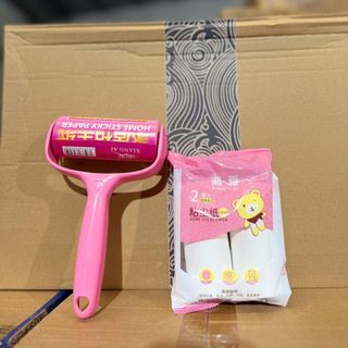 Bộ Lăn Bụi Hồng Kèm 2 Lõi Có Xuất Hóa Đơn