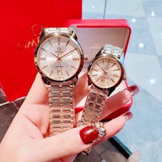 ĐỒNG HỒ NAM NỮ LẺ SIZE CAO CẤP OMAGE DÂY THÉP MẶT SAPHIRE MÁY QUARZT NHẬT