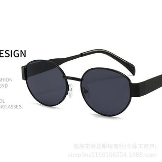 Kính Mát Oval Retro Viền Vàng Sang Chảnh TT76
