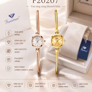 ĐỒNG HỒ NỮ CHÍNH HÃNG FUNMEI F20207 DÂY THÉP MẶT SIÊU MINI FULLBOX HÃNG