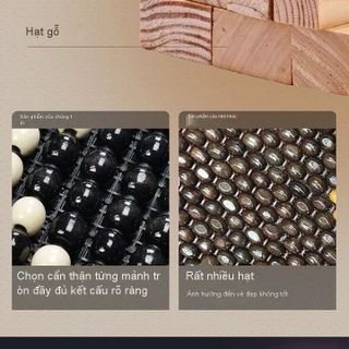 (BÁN SỈ) Lót Ghế Nâng Lưng Hạt Gỗ Massage Cao Cấp Thoáng Khí Ngồi Thoải Mái - Bộ 4 Chi Tiết