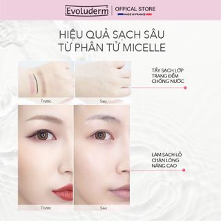 Nước tẩy trang thiên nhiên thuần chay Evoluderm dành cho da khô và nhạy cảm 250ml