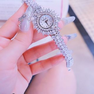 ĐỒNG HỒ NỮ CHÍNH HÃNG BRIDE TALKK OVAN LÁ CHÉO ĐÍNH ĐÁ FULLBOX HÃNG
