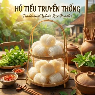 HỦ TIẾU TRẮNG TRUYỀN THỐNG – THƠM MÙI GẠO, DAI MỀM TỰ NHIÊN 1KG - WINNIE HOUSE
