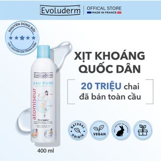 Xịt khoáng Evoluderm chính hãng dưỡng ẩm, làm dịu da 400ml