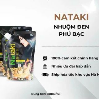 Nhuộm đen/nâu phủ bạc Nataki - Nhật Bản 500ml x 2