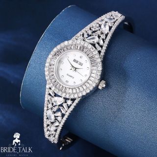 ĐỒNG HỒ NỮ CHÍNH HÃNG BRIDE TALKK KIỀNG TRÒN ĐÍNH ĐÁ FULLBOX HÃNG