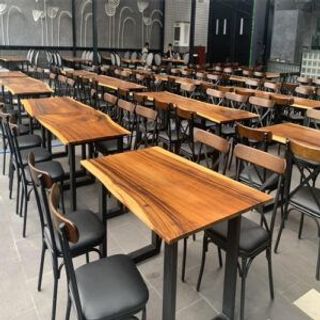 Mặt Bàn Dài Cafe Gỗ Me Tây Nguyên Tấm Tự Nhiên KOHAFU - Dài 1.2m