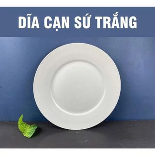 ĐĨA SỨ CẠN TRẮNG TRƠN SIZE 6 - 15CM (T100)