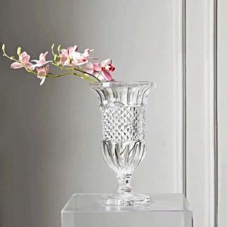 BÌNH CẮM HOA THUỶ TINH CÓ CHÂN 30cm DELI DSHP132-300L1 (T6)